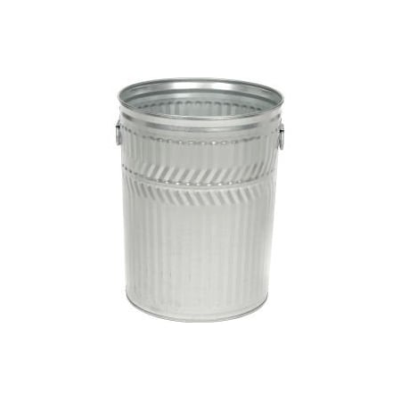 Wittco Witt Industries Heavy Duty Outdoor Galvanized Steel Corrosion Resistant Trash Can, 32 Gal, Silver WHD32C